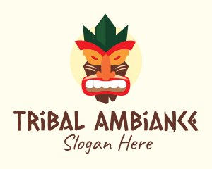 Tribal Tiki Mask logo design