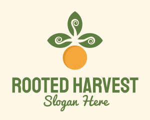 Orange Plant Orchard logo design