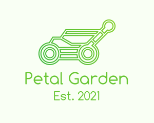 Outline Lawn Mower logo design