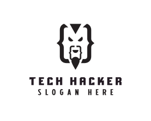 Bracket Coder Hacker logo design