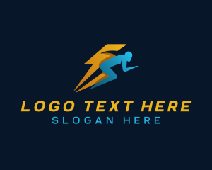 Flash - Human Lightning Flash logo design