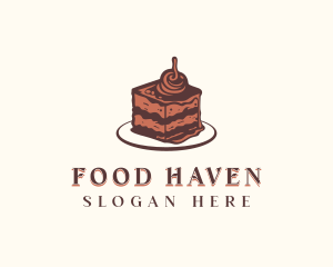 Chocolate Cake Dessert Logo