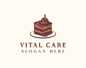Chocolate Cake Dessert Logo