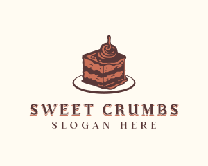 Chocolate Cake Dessert logo design