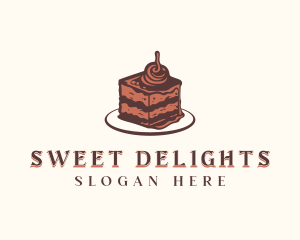 Chocolate Cake Dessert logo design