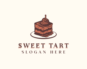 Chocolate Cake Dessert logo design