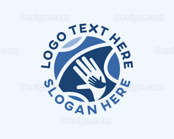 Globe Hands Volunteer Logo