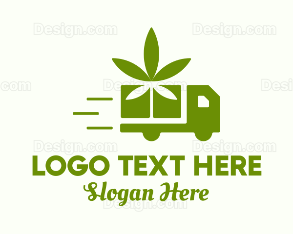 Cannabis Leaf Truck Logo