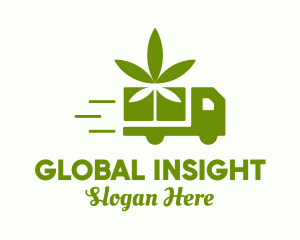 Cannabis Leaf Truck Logo