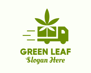 Cannabis Leaf Truck logo design