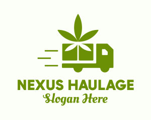 Cannabis Leaf Truck logo design