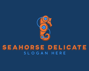 Tech Robot Seahorse logo