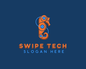 Tech Robot Seahorse logo design