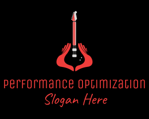 Guitar Hand Instrument logo design