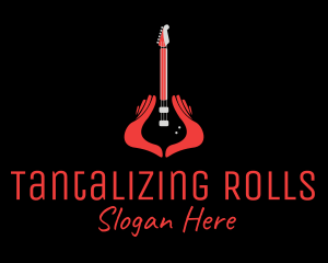 Guitar Hand Instrument logo design