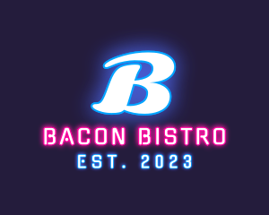 Neon Light Club Bistro logo design