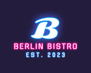 Neon Light Club Bistro logo design