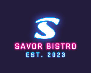 Neon Light Club Bistro logo design