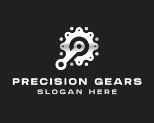 Industrial Wrench Gear logo design