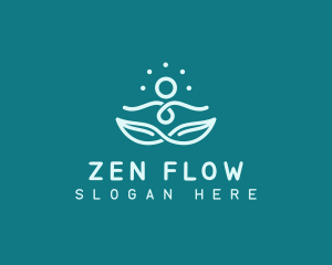 Yoga Zen Leaf logo design