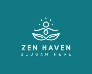 Yoga Zen Leaf logo design