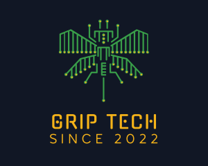 Tech Circuit Bug logo design