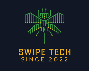 Tech Circuit Bug logo design