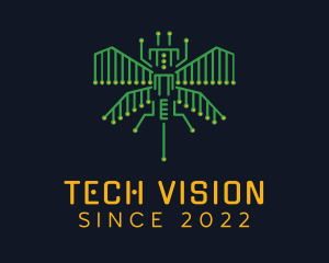 Tech Circuit Bug logo design