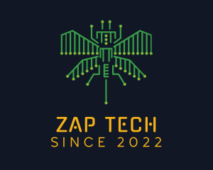 Tech Circuit Bug logo design