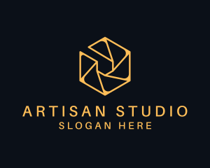 Studio Camera Shutter Lens logo design