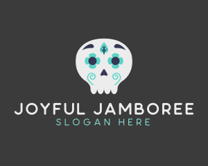 Floral Festive Skull logo