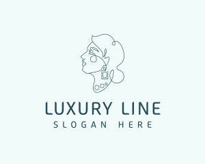 Luxury Jewelry Lady logo design