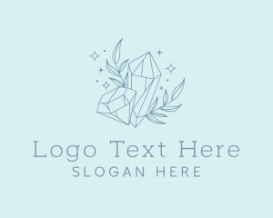 Minimalist Diamond Leaves logo