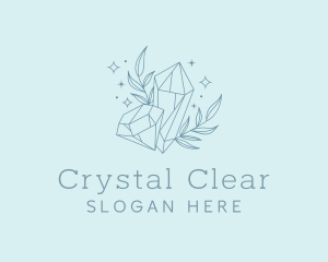 Minimalist Diamond Leaves logo design