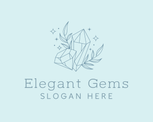 Minimalist Diamond Leaves logo design