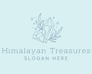 Minimalist Diamond Leaves logo design