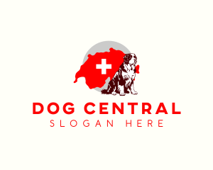 Switzerland Saint Bernard Dog logo design