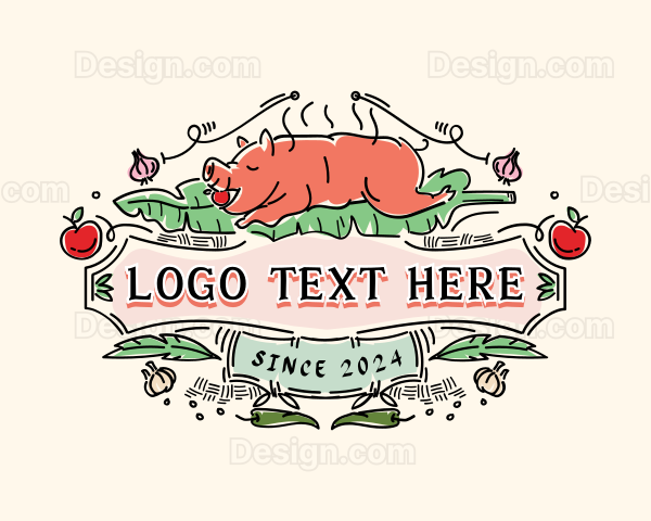 Roast Pig Lechon Logo