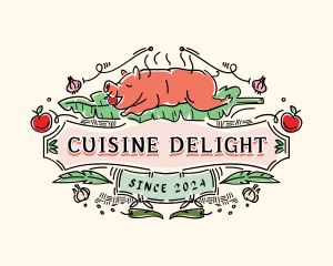 Roast Pig Lechon logo design