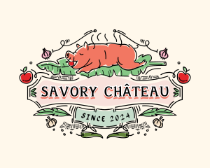 Roast Pig Lechon logo design