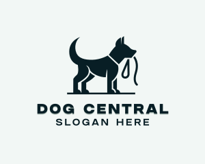 Dog Pet Leash logo design