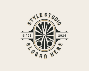 Hairdresser Scissors Barbershop logo