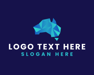 Abstract Australian Map logo