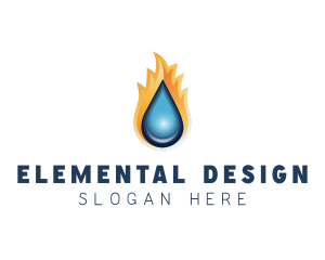 Fire Water Element logo design