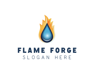 Fire Water Element logo design