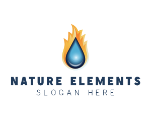 Fire Water Element logo design