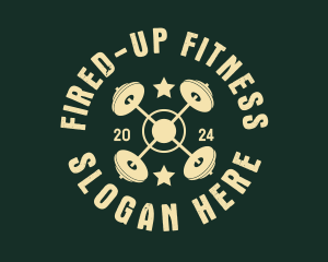 Fitness Gym Barbell logo