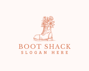 Landscaping Floral Boot logo