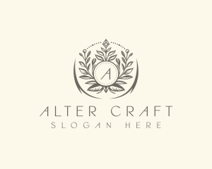 Floral Elegant Crest logo design