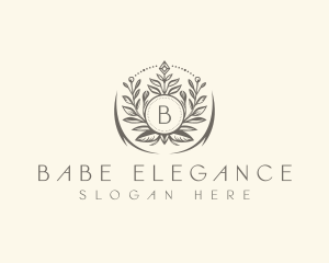 Floral Elegant Crest logo design